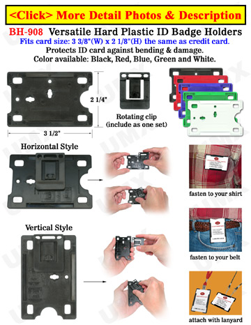 Versatile Rigid ID Card Holders With Open Slots