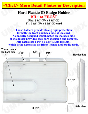 Rigid Name Badge Holders For Horizontal Rigid Plastic Name Badges