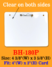 Low Cost Pin-On Name Badge Holder 4(w)x3(h)" With Pin BH-180P/Bag-of-100Pcs