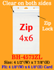 Zip-Lock Ticket Holder: Fit 4"(w)x6"(h) Ticket or Name Badge