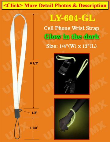 Glow In Dark Cell Phone Wrist Straps: Wholesale Cellular Phone Wrist Lanyards