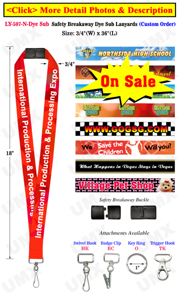 3/4" Safety Lanyards For Sale: Factory Direct Wholesale Bulk Price