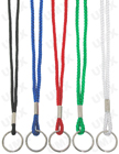 LY-401-O 1/8" Nylon Round Cord Plain Lanyards With Key Rings