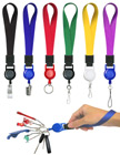 Retractable Lanyards: With 5/8" Heavy Duty Straps For Neck Wear