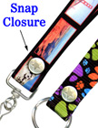 Snap Fastener Lanyards: 3/4" Pattern Printed Neck Straps LY-P-SC/Per-Piece