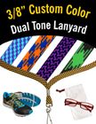 3/8" 2 Color Shoelace Custom Woven Lanyards LY-S-38-CUSTOM/Per-Piece