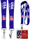 USA Flag Lanyards: Patriotic Lanyard Series LY-405HD-USA-FLAG/Per-Piece