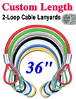 36" Long Marine Cable Lanyards: With Two  Loops LY-2LE-W02P-36/Per-Piece