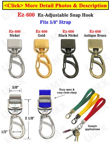 Lobster Claw Hook Lanyard Adaptors: Metal Hardware Attachments