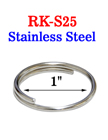 1" Stainless Key Ring: Great For Salt Water Applications RK-S25/Per-Piece