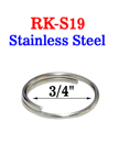 3/4" Stainless Medium Size Keyring: Great For Wet Environment RK-S19/Per-Piece