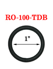 1" Non-Reflective Black O-Ring: Dull Black Colored