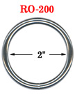 2" Large Size Heavy Duty Metal O Ring : Great For Utility Belt & Heavy Weight Strap Making