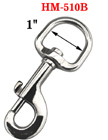 1" Big-D Swivel Head Slide Bar Bolt Snaps: For Round Rope