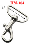 1" D-Shaped Swivel Bolt Snaps: For Flat Straps