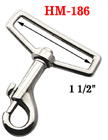 1 1/2" Wide Pentagon Shaped Swivel Bolt Snaps: For Flat Straps