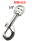 1/2" D-Head Heavy Load Bolt Snap Hooks: For Round Cords or Flat Straps