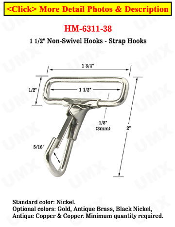 Heavy Duty Bag Strap Spring Hooks: For 1 1/2" Straps