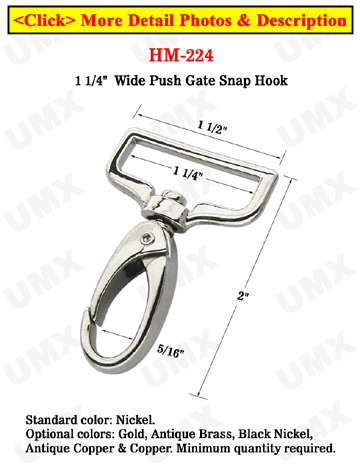 1 1/4" Bag Strap Bolt Snaps For Flat Straps