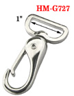 1" Heavy-Duty Push Latch Bolt Snap Hooks For Flat Straps