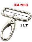 1 1/2" Round Corner Push Gate Snap Hooks For Flat Straps