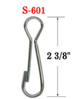 Heavy-Duty Metal Steel Spring Hooks: 2 3/8"