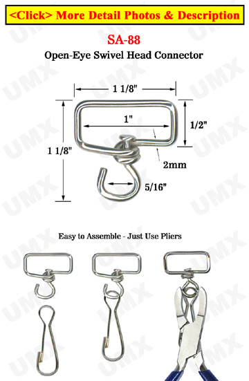 Big Size Swivel Head Connector: For 1" Wide Straps