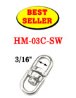 Best Seller: Double Swivel Rings: With 3/16" Eye-Rings HM-03C-SW/Per-Piece