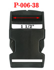 1 1/2" Big Plastic Side Release Buckles: Flat Straps