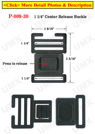 1 1/4" Easy Ladder Lock Center Release Plastic Buckles