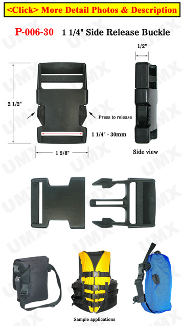 1 1/4" Plastic Side Release Buckles: Most Popular For Backpack Straps