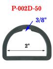 2" Jumbo Size Indented Heavy Duty Plastic D-Rings P-002D-50/Per-Piece