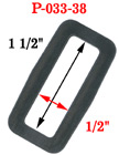 1 1/2" Large Strap Rectangular Plastic Rings P-033-38/Per-Piece