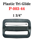 1 3/4" Extra Large  Adjustable Plastric Strap Buckles: Tri-Glides