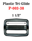 1 1/2" Large Size Plastric Tri-Glide Adjustable Strap Buckles