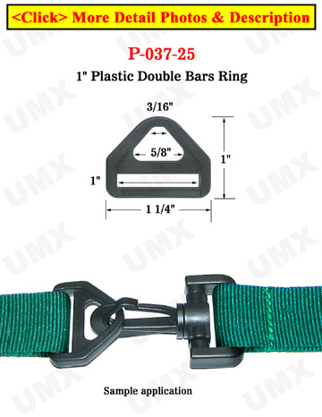 1" Medium Size Single Bars Heavy Duty Plastic Hexagon Rings