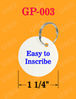 Durable Fiber Key Tags with Split O-Rings