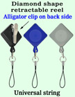 Diamond Shape Retractable Badges With Alligator Clips RT-06-QAC/Per-Piece